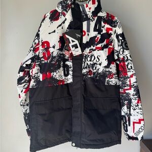 Arctic Queen Graphic Ski Snowboarding Winter Men’s Jacket Size Large Hooded